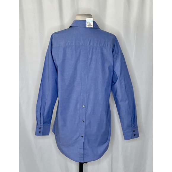 NWT!! J. MCLAUGHLIN Larrie Blouse Shirt Buttondown French Blue Coastal Small - Picture 10 of 15